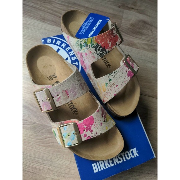 Birkenstock NARROW Franca slides Sandals WAXY all LEATHER CHOOSE SIZE &  COLOR 